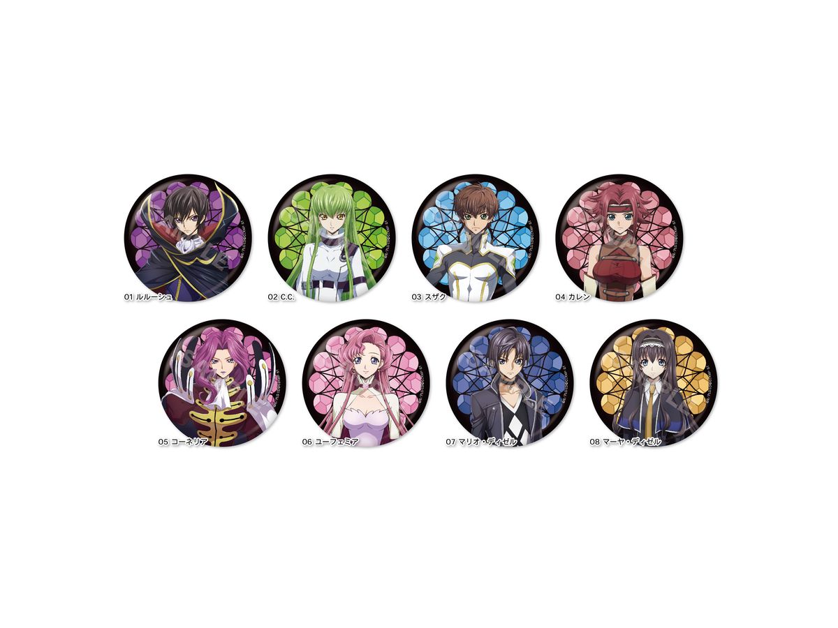 Code Geass Lelouch of the Rebellion Lost Stories Metallic Can Badge 01Box A 1Box 8pcs