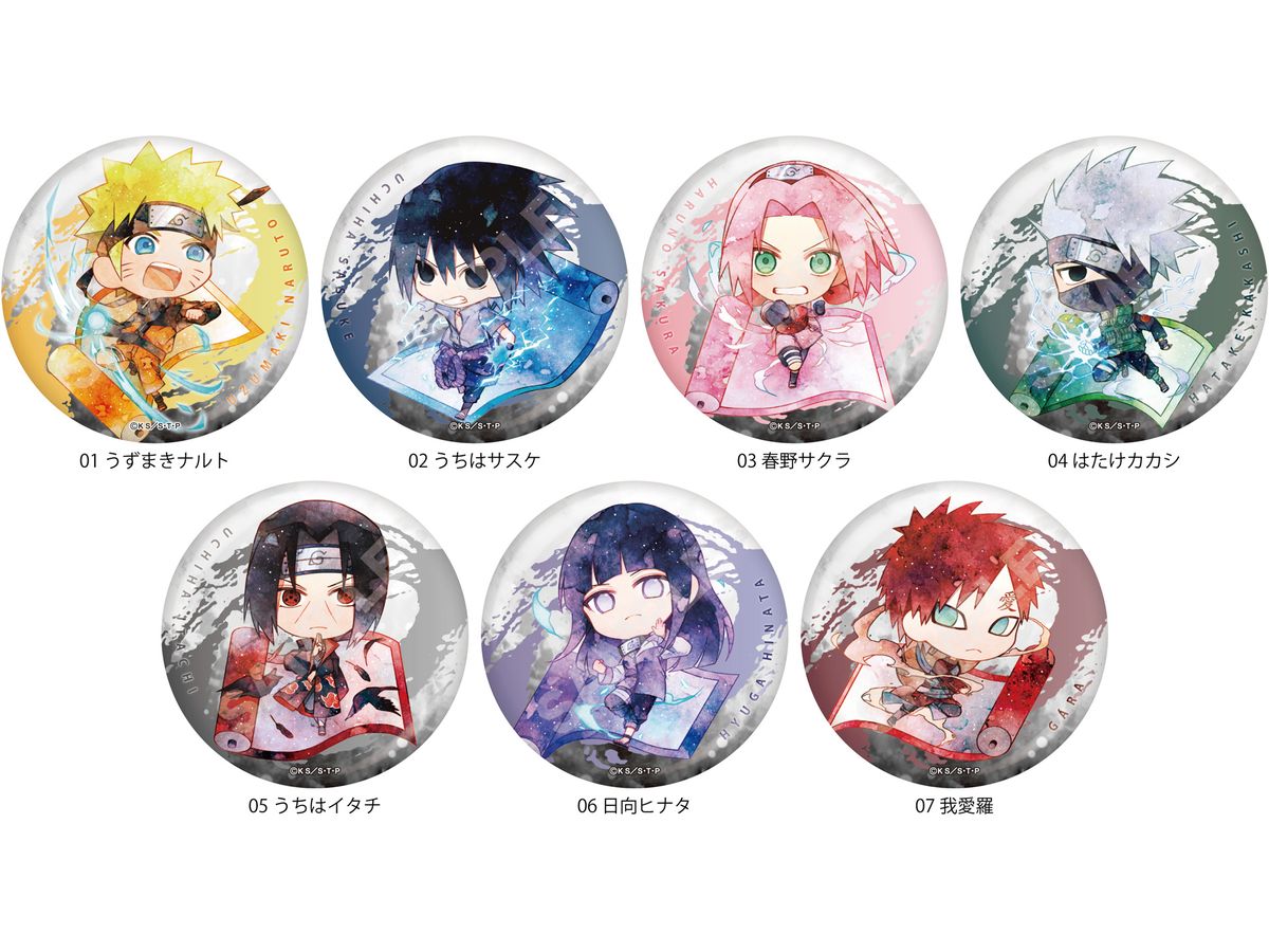 Naruto Shippuden: Chara Deru Art Can Badge /01 1Box 7pcs