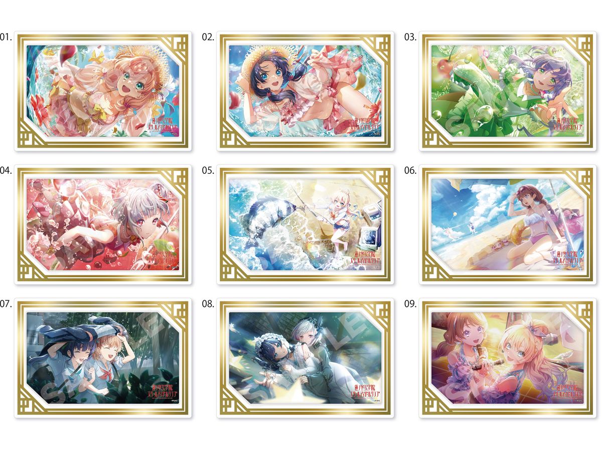 Love Live! Hasunosora Girls' High School Idol Club: Frame Art / B Vol.2: 1Box (9pcs)