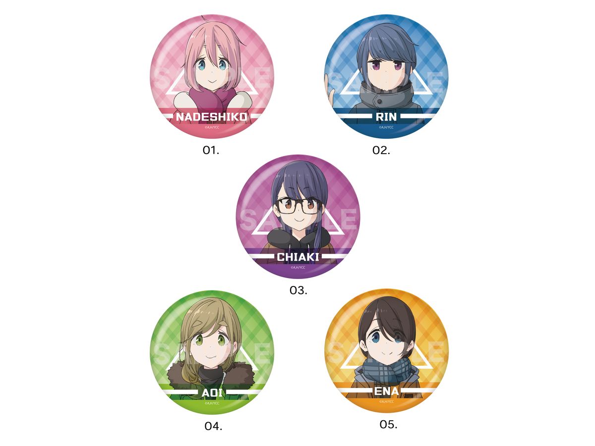 Laid-Back Camp Metallic Can Badge 01 #1Box A 1Box 5pcs