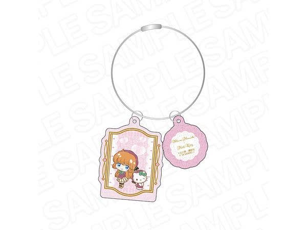 Phantom Thief Saint Tail x Sanrio Characters: Sparkling Wire Double-Sided Keychain - Megumi Haneoka x Hello Kitty