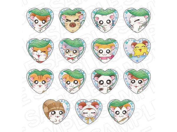 Hamtaro: Heart-Shaped Badge (Random) Rainy Day Ver.: 1 Box (15pcs)