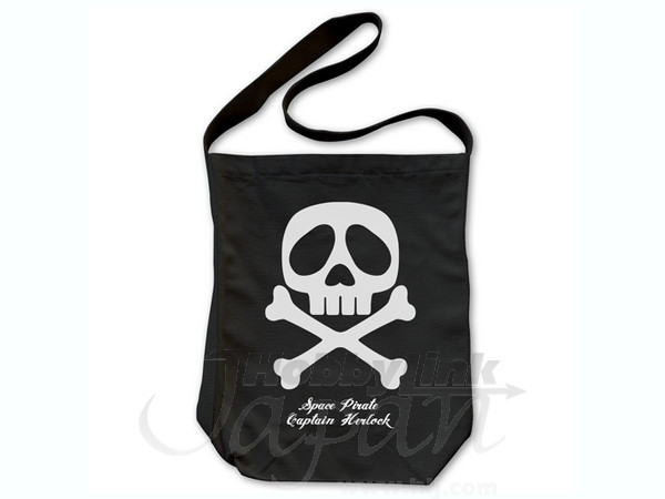 Harlock Skull Shoulder Tote Bag Black