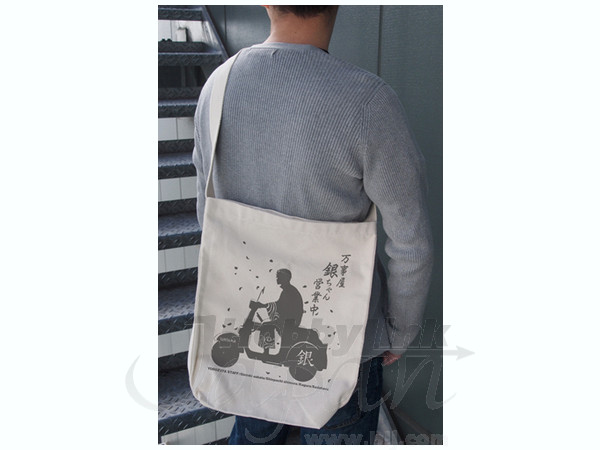 Gintoki Silhouette Shoulder Tote Bag Natural