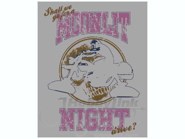 Moonlit Night Raglan T-Shirt Gray x Navy L