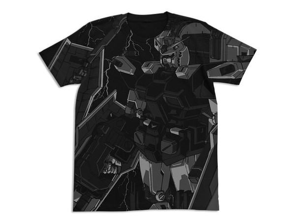 Mobile Suit Gundam Thunderbolt Full Armor Gundam All Print T-shirt Black XL