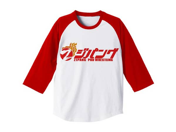 Tiger Mask W: Zipang Pro Wrestling Raglan T-Shirt White x Red XL