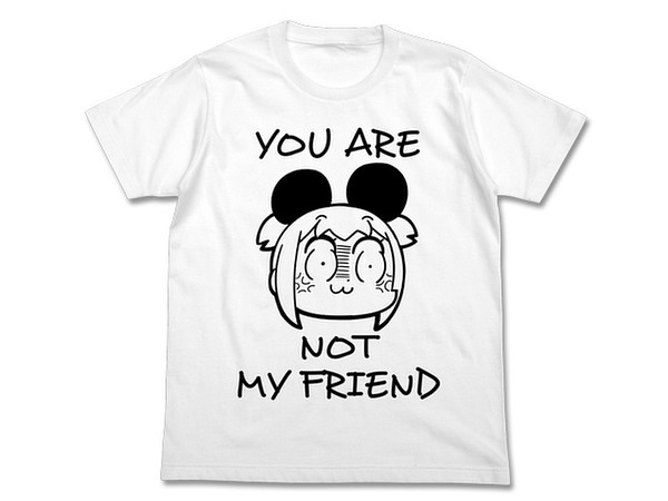 Pop Team Epic: Popuko's You Are Not My Friend T-Shirt: White-M