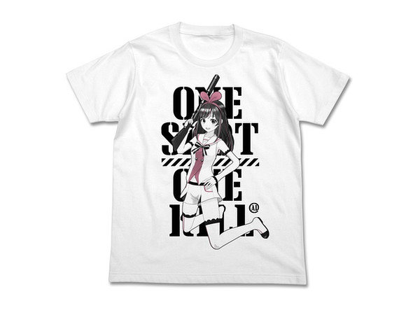 Kizuna AI: One Shot One Kill T-shirt / White - S