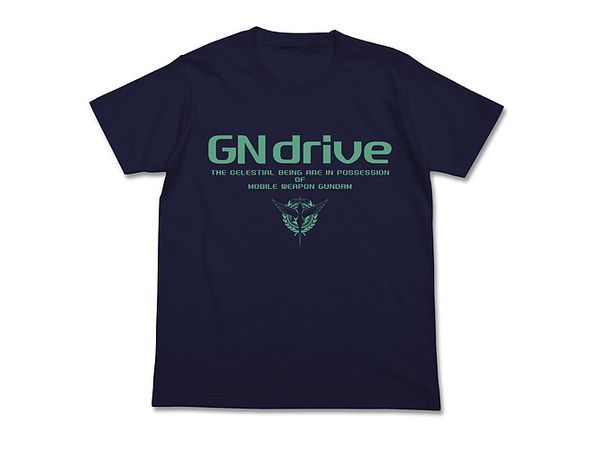 Mobile Suit Gundam 00: Gn Drive T-Shirt / Navy-L
