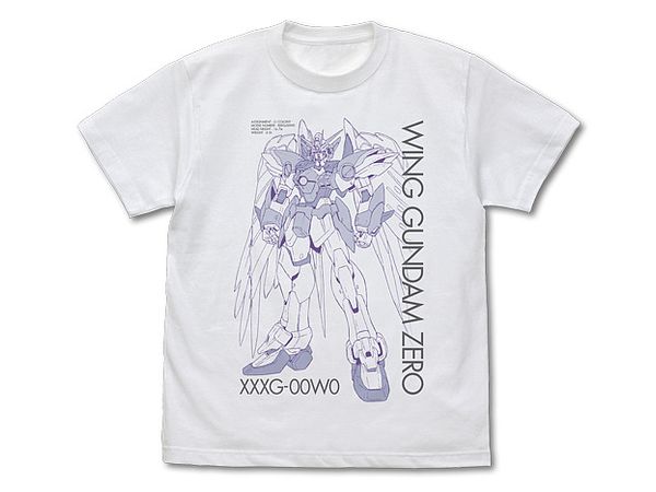 New Mobile Report Gundam W Endless Waltz: Wing Gundam Zero EW T-Shirt / White-XL