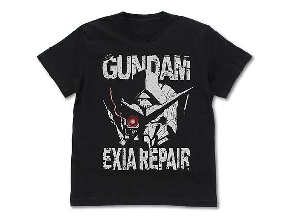 Mobile Suit Gundam 00: Gundam Exia Repair Head T-Shirt / Black-M