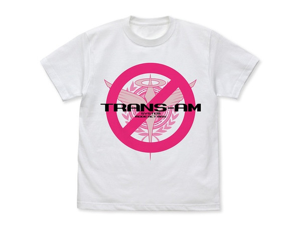 Mobile Suit Gundam 00: Do Not Use Trans-Am! T-shirt: White - M