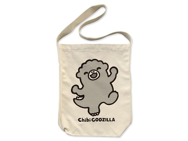 Chibi Godzilla: Chibi Godzilla Shoulder Tote Bag: Natural