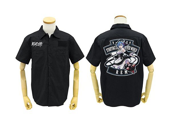 Re:Zero - Starting Life in Another World: Rem and Morning Star Full Color Work Shirt: Black - XL