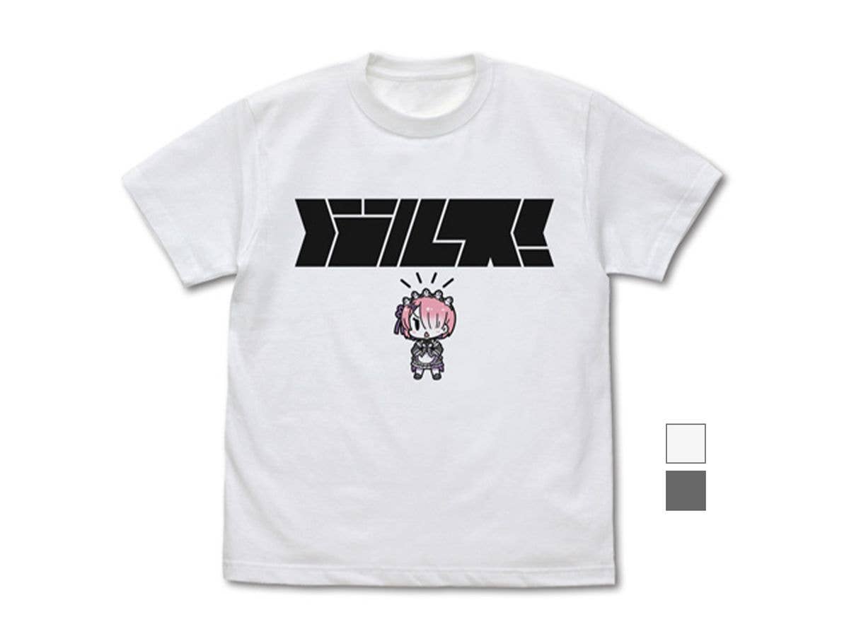 Re:Zero - Starting Life in Another World: Ram's "Bals!" T-Shirt / WHITE-L