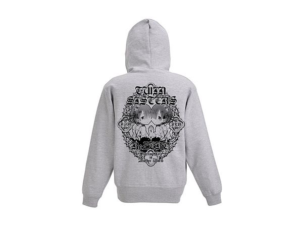 Re:Zero - Starting Life in Another World: Twins of Rem & Ram Zip Parka: Mix Gray - XL