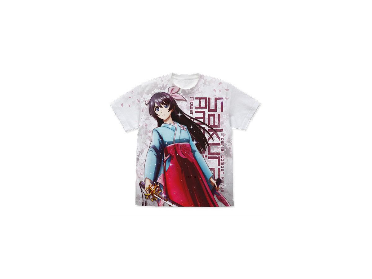 Sakura Wars the Animation: Anime Ver. Sakura Amamiya Full Graphic T-shirt: White - S