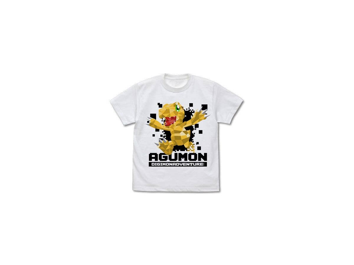 Digimon Adventure:: Agumon Polygon Graphic T-shirt: White - S