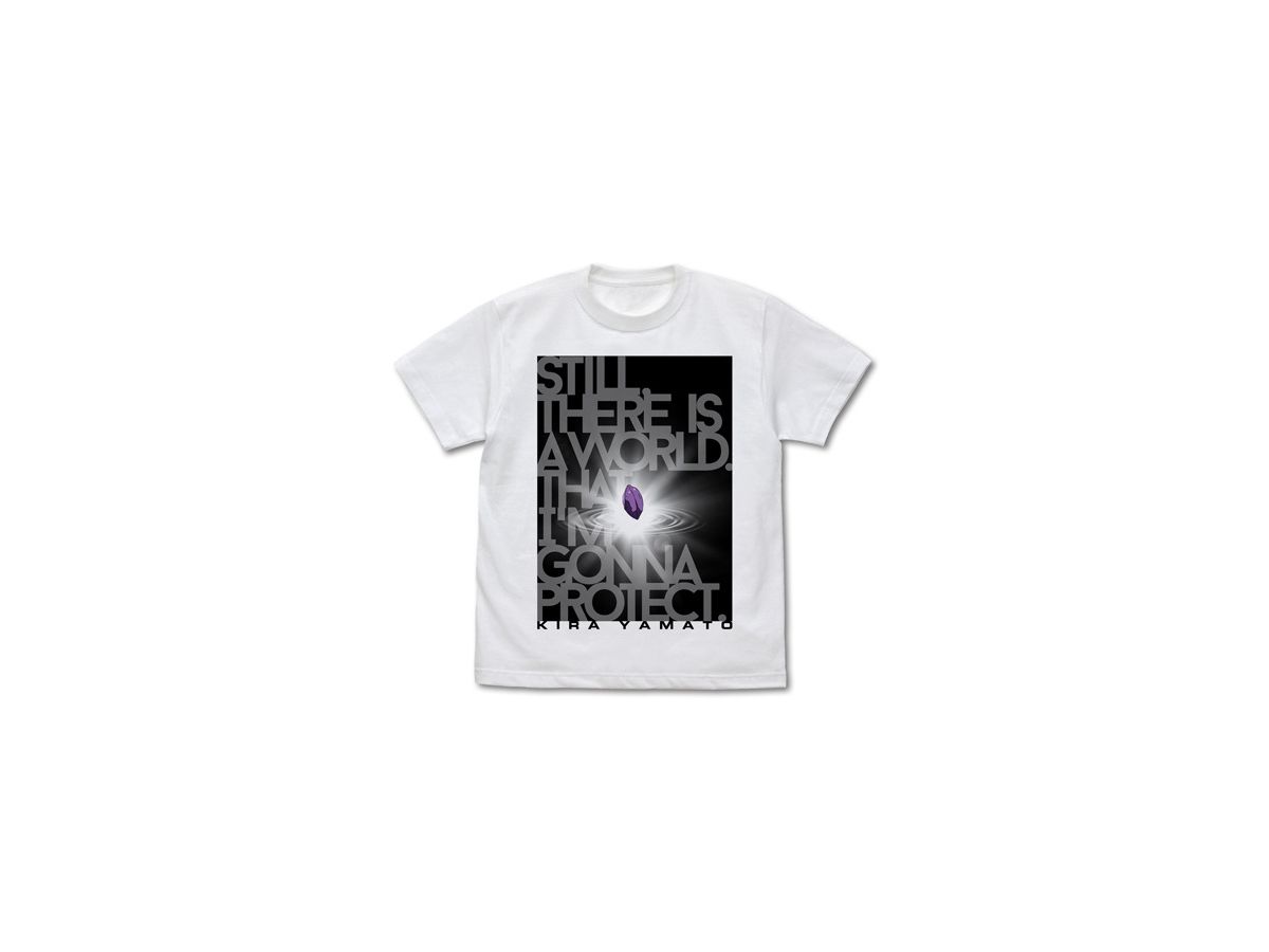 Mobile Suit Gundam SEED: Still There Is a World That I'm Gonna Protect T-shirt English Ver.: White - S