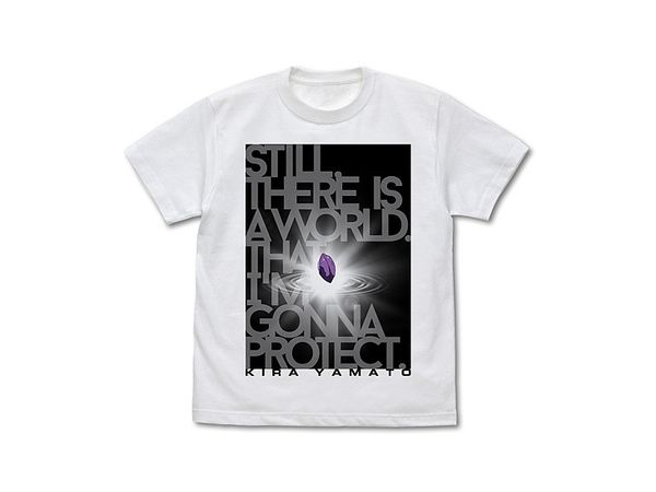 Mobile Suit Gundam SEED: Still There Is a World That I'm Gonna Protect T-shirt English Ver.: White - M