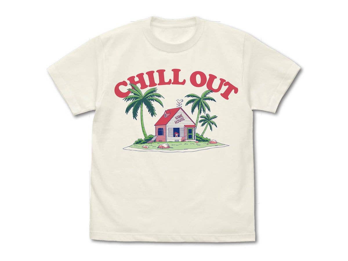 Dragon Ball: Kame House And Goku T-Shirt / Vanilla White-Xl
