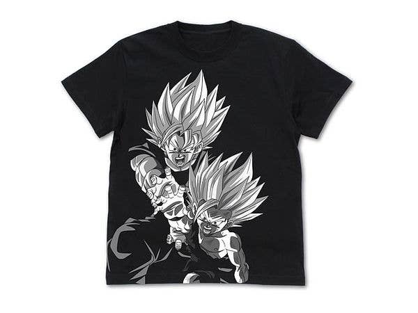 Dragon Ball Z: Parent And Child Kamehameha All-Print T-Shirt / Black-Xl