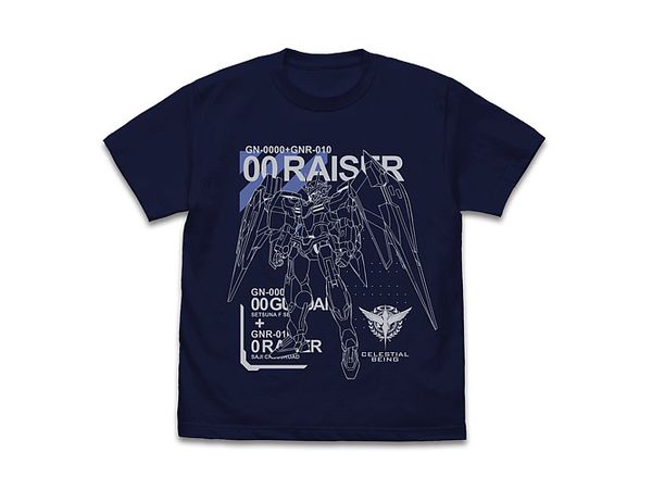 Mobile Suit Gundam 00: Double O Raiser T-Shirt / Navy-L