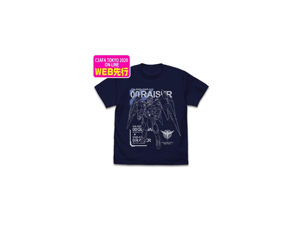 Mobile Suit Gundam 00: 00 Raiser T-shirt Navy L