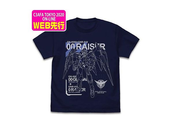 Mobile Suit Gundam 00: 00 Raiser T-shirt Navy XL