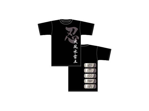 Naruto: Hachigane Shinobi Five Great Nations T-Shirt / Black-M