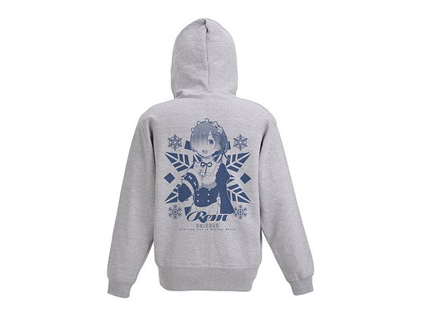 Re:ZERO: Rem Zip Hoodie Memory Snow Ver./ MIX GRAY-M