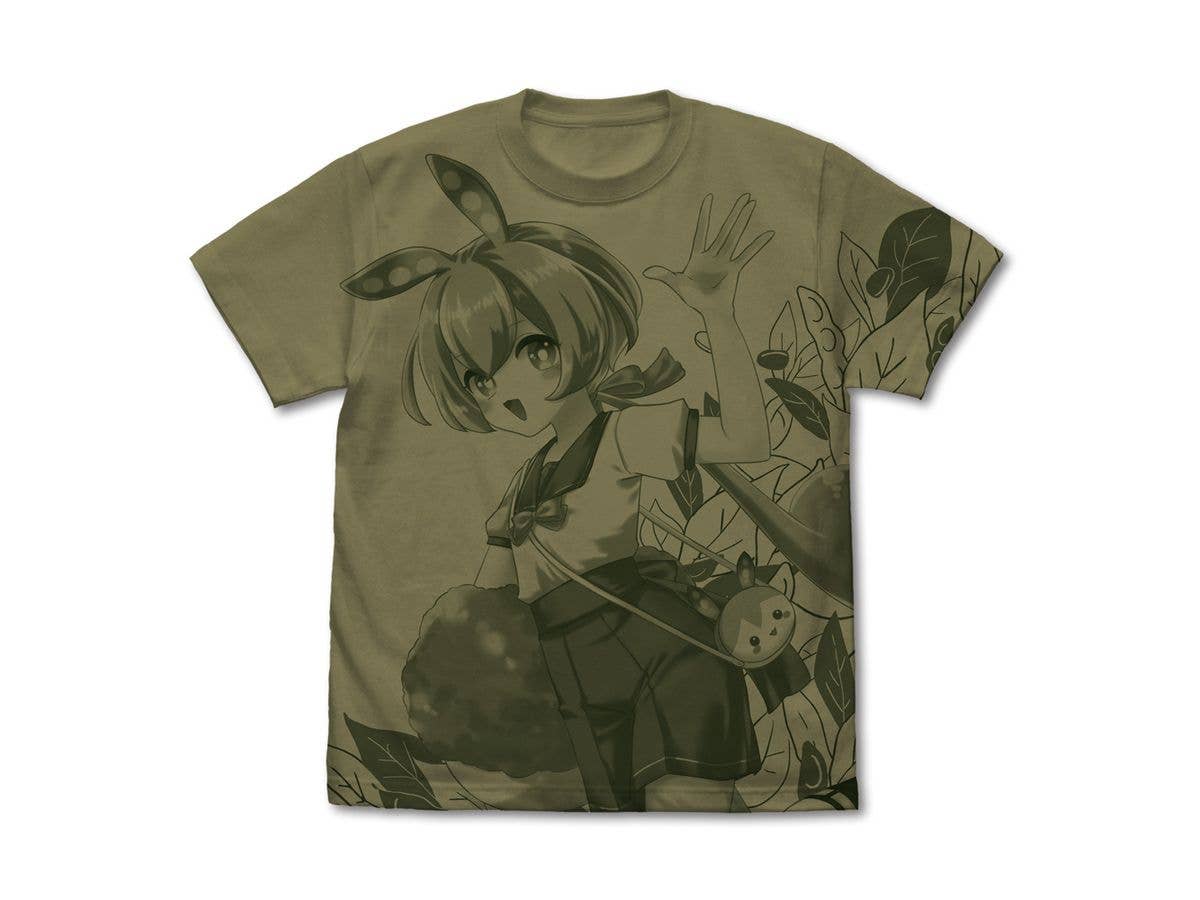 Zundamon All-Over Print T-Shirt / LIGHT OLIVE-L