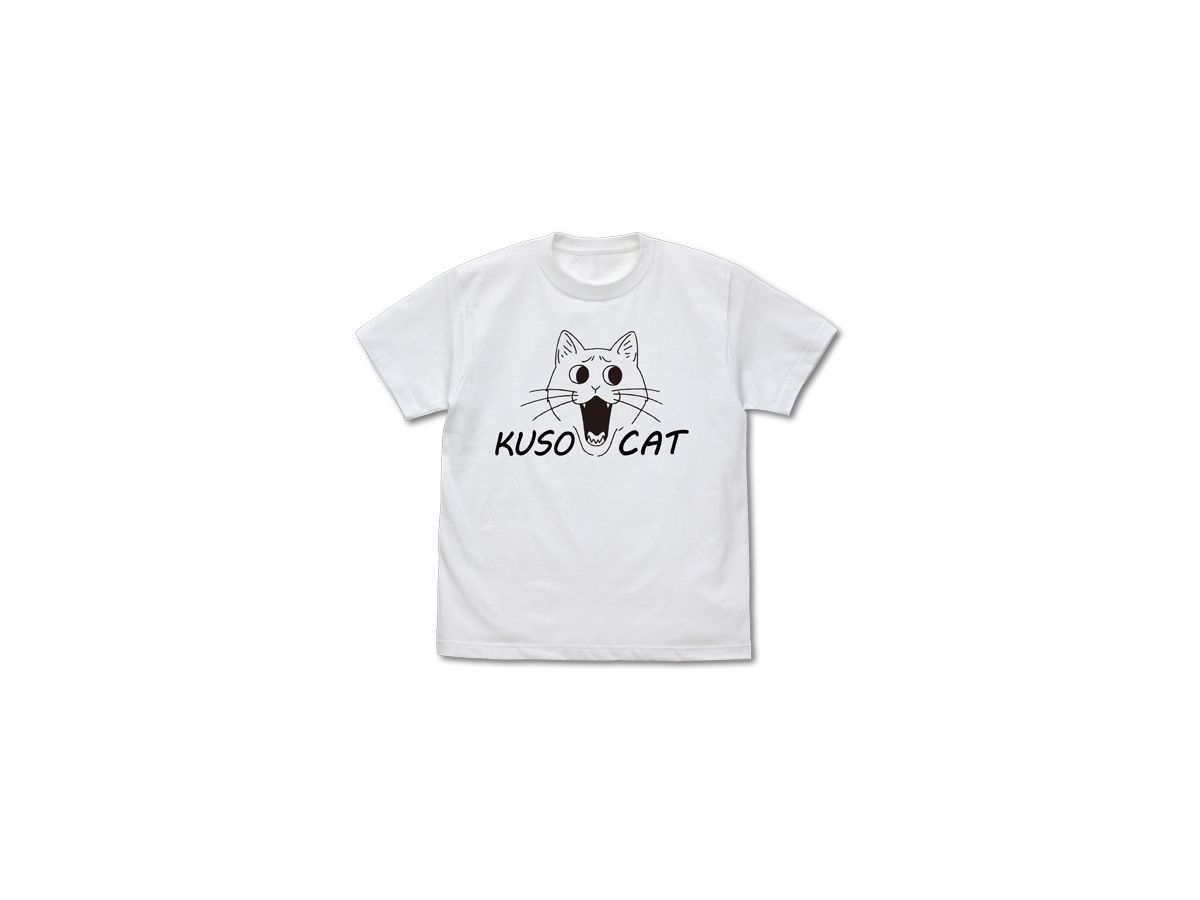 Uzaki-chan Wants to Hang Out: KUSO CAT T-shirt White-L