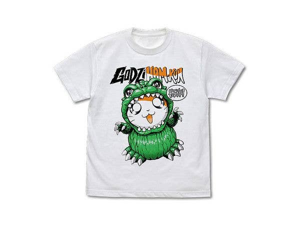 Gojiham-Kun Godzilla x Hamtaro T-Shirt White XL