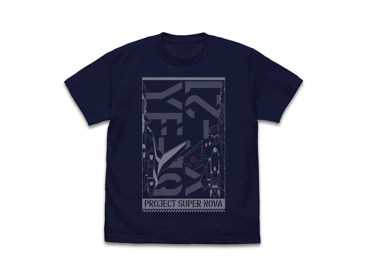 Macross Plus: YF 19 YF 21 T-shirt NAVY L