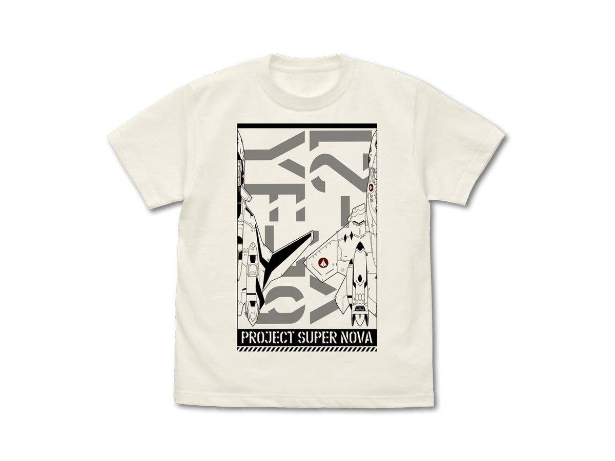 Macross Plus: YF 19 YF 21 T-shirt VANILLA WHITE M