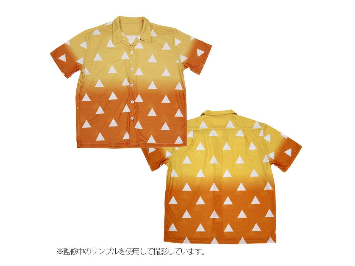 Demon Slayer: Kimetsu no Yaiba: Agatsuma Zenitsu Dry Aloha Shirt L