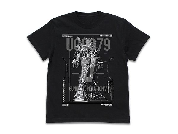 Mobile Suit Gundam: Operation V Rx-78-2 Gundam T-Shirt / Black-L