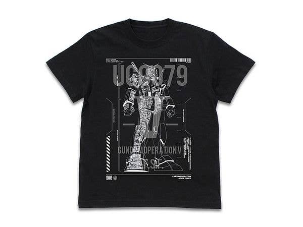 Mobile Suit Gundam: Operation V Rx-78-2 Gundam T-Shirt / Black-Xl