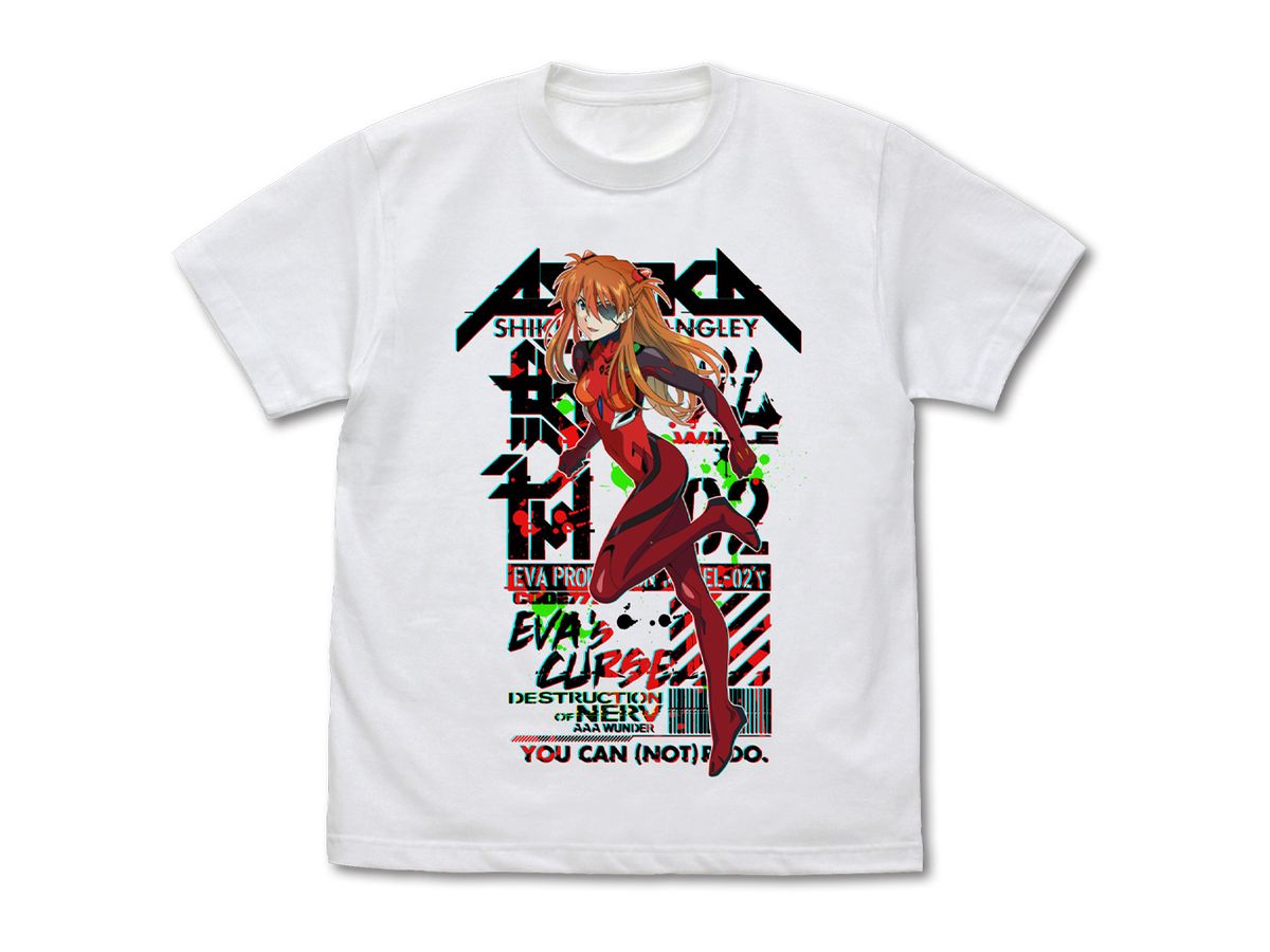 Evangelion: Shikinami Asuka Langley Full Color T-Shirt / White-M