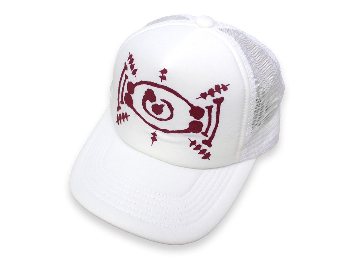 Demon Slayer: Kimetsu no Yaiba: Yushiro's The Blood Demon Art Tag Mesh Cap White Free