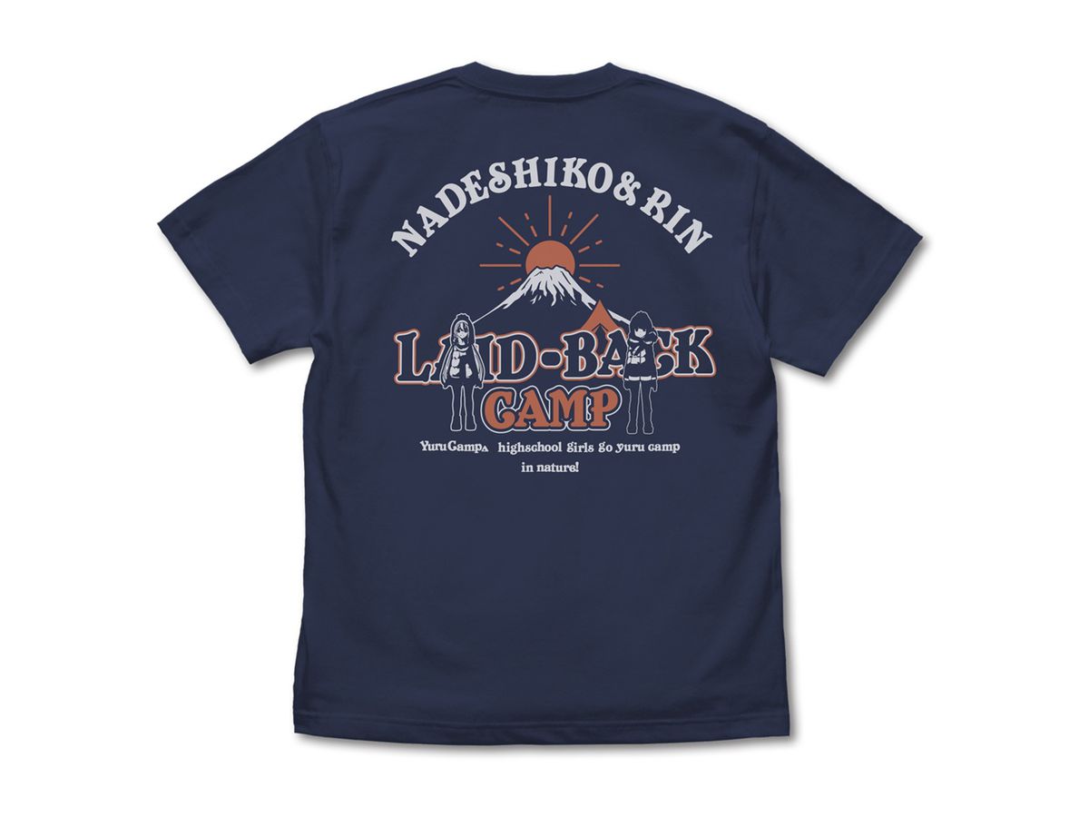 Laid-Back Camp: Mt. Fuji and Nadeshiko & Rin T-shirt Indigo L