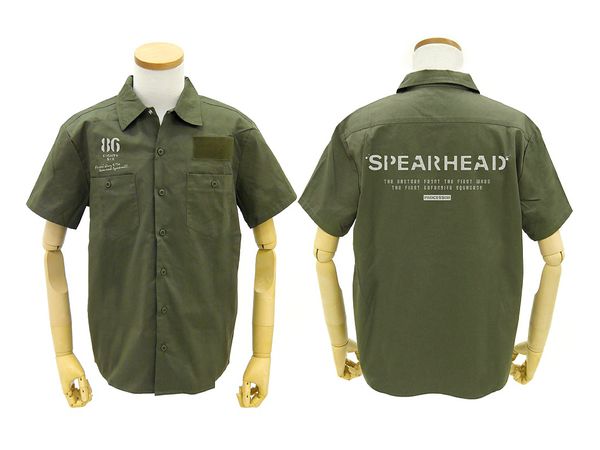 86: Spearhead Sentai Emblem Base Work Shirt Moss L