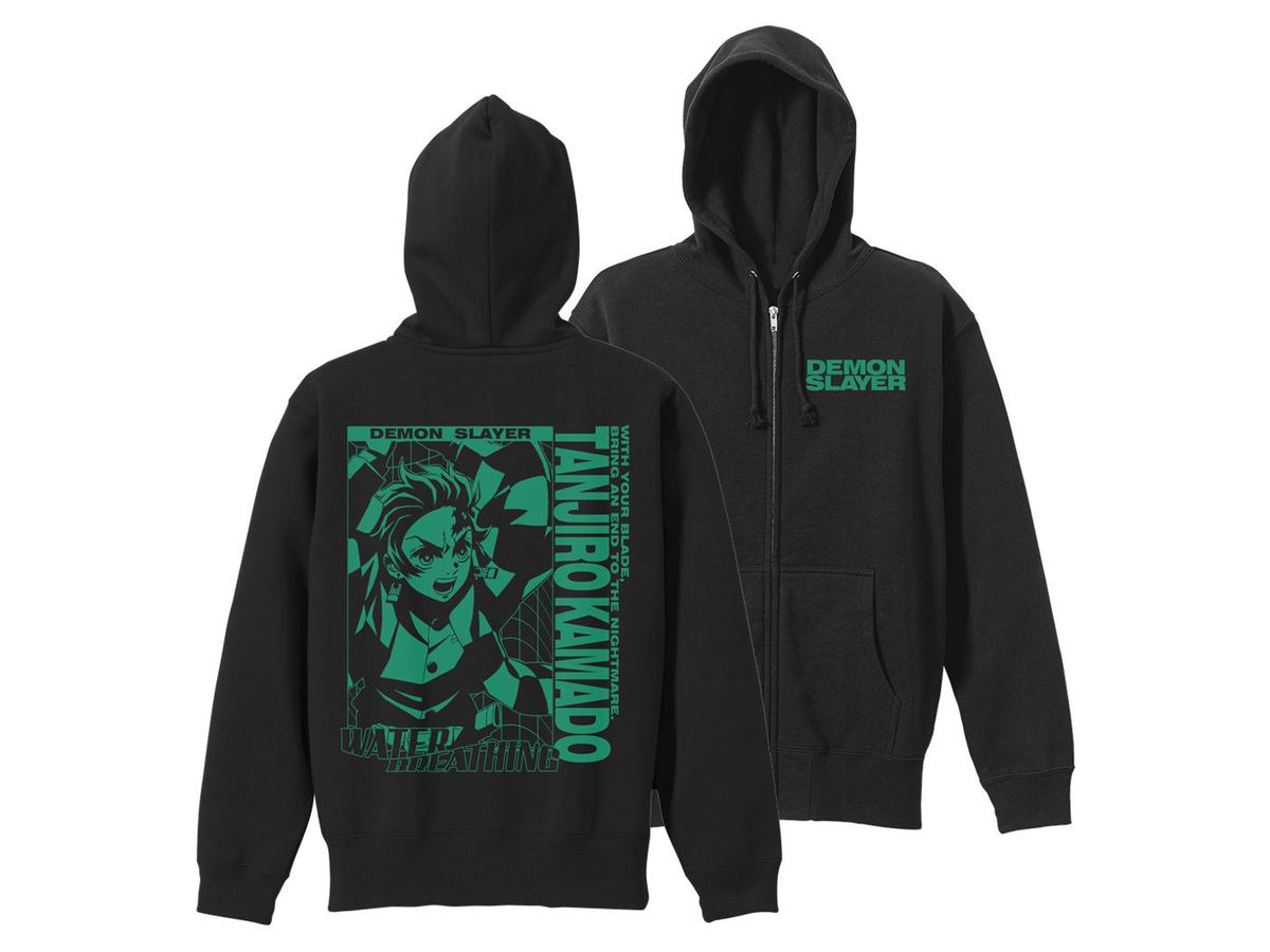 Demon Slayer: Kimetsu no Yaiba: Tanjiro Kamado Zip Hoodie Black S