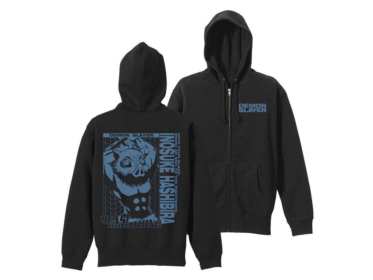 Demon Slayer: Kimetsu no Yaiba: Inosuke Hashibira Zip Hoodie Black M