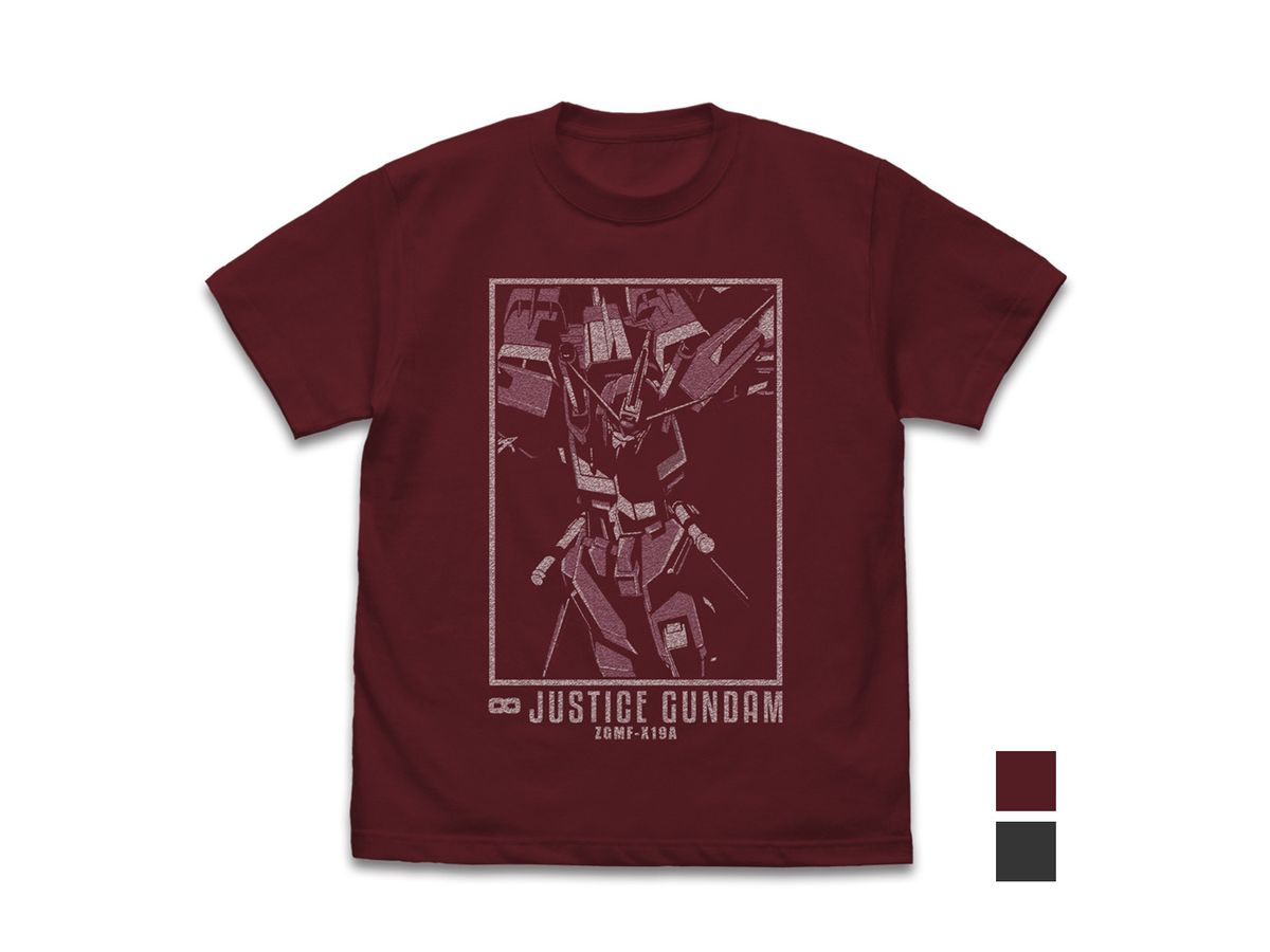 Mobile Suit Gundam Seed Destiny: Infinite Justice Gundam T-Shirt / Burgundy-Xl