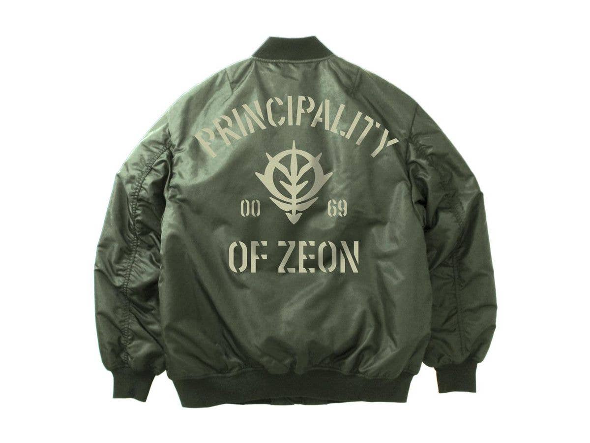 Mobile Suit Gundam: Zeon Armed Forces MA-1 Jacket Moss XL