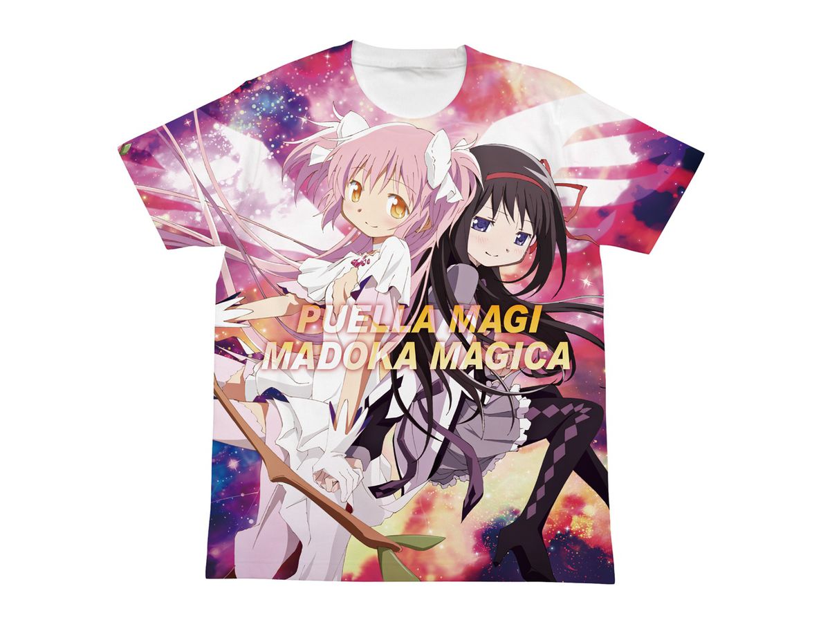 Puella Magi Madoka Magica: Madoka & Homura Full Graphic T-shirt White L
