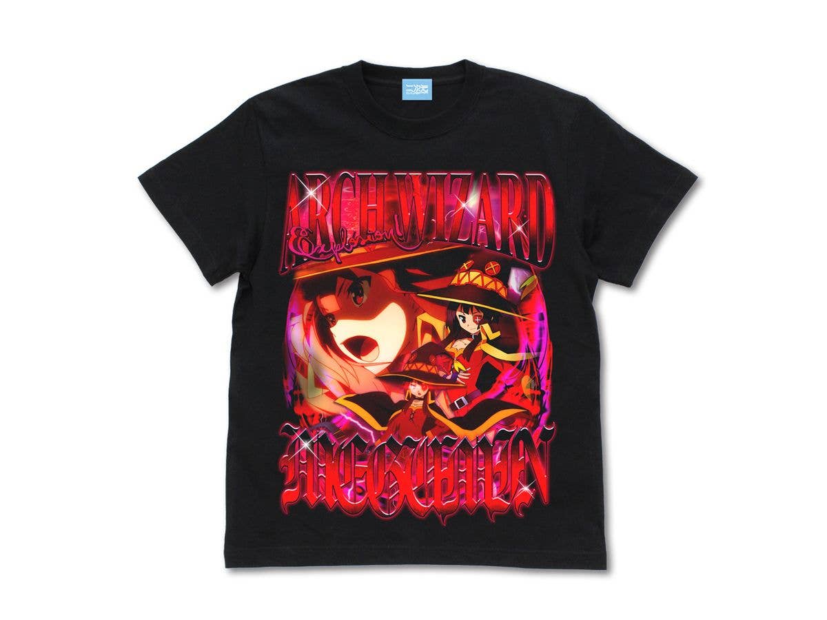 Konosuba: God's Blessing On This Wonderful World!: Megumin Full Color T-Shirt / Black-Xl